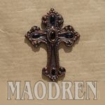 Croix gothique vieux bronze
