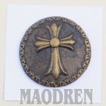 Badge croix - or