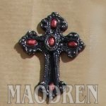 Croix gothique noir & rouge